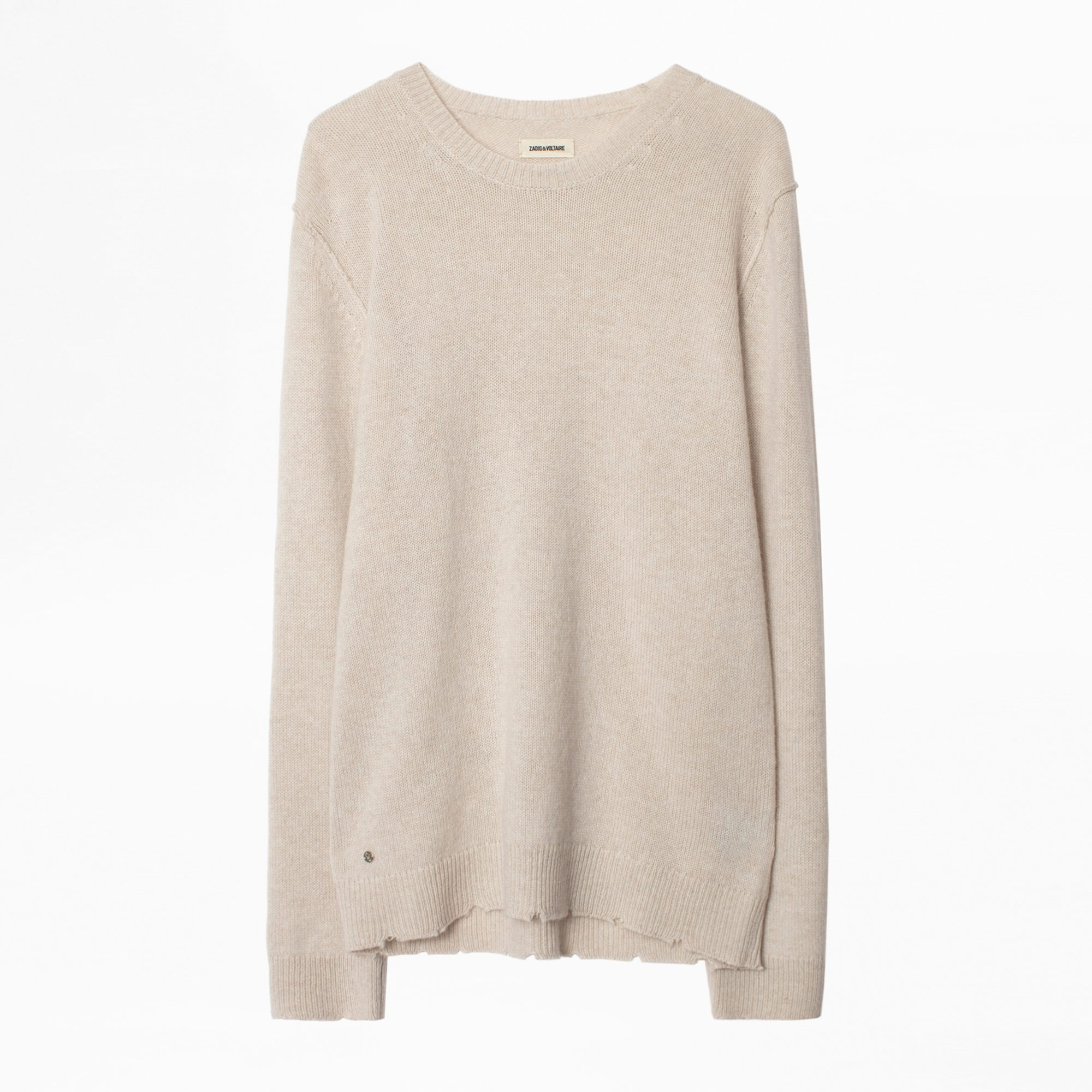 Pullover Kennedy Kaschmir - Weißer Herrenpullover aus Kaschmir.